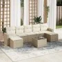 Garden sofa set with beige cushions 8 pcs PE rattan by , Garden sets - Ref: Foro24-3219338, Price: 488,14 €, Discount: %