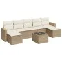 Garden sofa set with beige cushions 8 pcs PE rattan by , Garden sets - Ref: Foro24-3219338, Price: 488,14 €, Discount: %