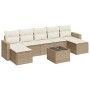 Gartensofa-Set mit beigen Kissen 8 Stück PE-Rattan von , Gartensets - Ref: Foro24-3219338, Preis: 456,76 €, Rabatt: %
