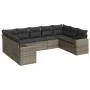 Set de muebles de jardín 9 pzas y cojines ratán sintético gris de , Conjuntos de jardín - Ref: Foro24-3219390, Precio: 535,99...