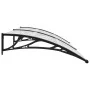 Marquesina para puerta PC negro y transparente 200x75 cm de vidaXL, Toldos - Ref: Foro24-144815, Precio: 73,10 €, Descuento: %