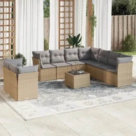Gartensofa-Set mit beigen Kissen, 10-teilig, synthetisches Rattan von , Gartensets - Ref: Foro24-3249688, Preis: 660,64 €, Ra...
