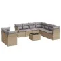 Garden sofa set with beige cushions 10 pieces synthetic rattan by , Garden sets - Ref: Foro24-3249688, Price: 660,64 €, Disco...