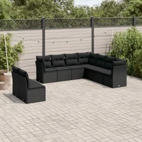 8-piece garden sofa set with black synthetic rattan cushions by , Garden sets - Ref: Foro24-3249674, Price: 607,17 €, Discoun...