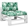 Cushions for pallets 2 units leaf print fabric by , Cushions for chairs and sofas - Ref: Foro24-360701, Price: 56,98 €, Disco...