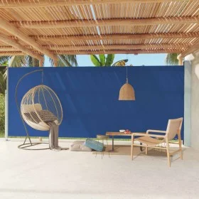 Retractable side awning for patio blue 220x600 cm by , Umbrellas - Ref: Foro24-317978, Price: 126,78 €, Discount: %