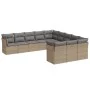 11-teiliges Gartensofa-Set mit beigen synthetischen Rattankissen von , Gartensets - Ref: Foro24-3250248, Preis: 685,24 €, Rab...