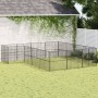 Hundelaufstall mit 16 schwarz verzinkten Stahlplatten von , Hundehütten - Ref: Foro24-3209559, Preis: 390,39 €, Rabatt: %