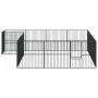 Dog playpen with 16 black galvanized steel panels by , Dog kennels - Ref: Foro24-3209559, Price: 382,57 €, Discount: %