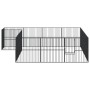 Hundelaufstall mit 16 schwarz verzinkten Stahlplatten von , Hundehütten - Ref: Foro24-3209559, Preis: 390,39 €, Rabatt: %