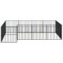 Hundelaufstall mit 16 schwarz verzinkten Stahlplatten von , Hundehütten - Ref: Foro24-3209559, Preis: 390,39 €, Rabatt: %