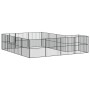 Hundelaufstall mit 16 schwarz verzinkten Stahlplatten von , Hundehütten - Ref: Foro24-3209559, Preis: 390,39 €, Rabatt: %