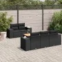 6-piece garden sofa set and black synthetic rattan cushions by , Garden sets - Ref: Foro24-3257658, Price: 458,93 €, Discount: %