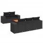 6-piece garden sofa set and black synthetic rattan cushions by , Garden sets - Ref: Foro24-3257658, Price: 458,93 €, Discount: %
