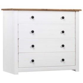 Zusatzschrank im Panama-Stil aus weißem Kiefernholz, 80 x 40 x 73 cm von vidaXL, Sideboards - Ref: Foro24-282660, Preis: 139,...