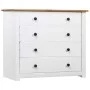 Armario auxiliar estilo Panamá madera pino blanco 80x40x73 cm de vidaXL, Aparadores - Ref: Foro24-282660, Precio: 136,72 €, D...