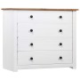 Zusatzschrank im Panama-Stil aus weißem Kiefernholz, 80 x 40 x 73 cm von vidaXL, Sideboards - Ref: Foro24-282660, Preis: 139,...