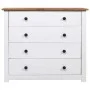 Armario auxiliar estilo Panamá madera pino blanco 80x40x73 cm de vidaXL, Aparadores - Ref: Foro24-282660, Precio: 136,72 €, D...
