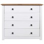 Zusatzschrank im Panama-Stil aus weißem Kiefernholz, 80 x 40 x 73 cm von vidaXL, Sideboards - Ref: Foro24-282660, Preis: 139,...