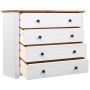 Zusatzschrank im Panama-Stil aus weißem Kiefernholz, 80 x 40 x 73 cm von vidaXL, Sideboards - Ref: Foro24-282660, Preis: 139,...