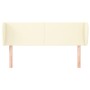Cabecero de cuero sintético color crema 147x23x78/88 cm