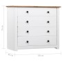 Zusatzschrank im Panama-Stil aus weißem Kiefernholz, 80 x 40 x 73 cm von vidaXL, Sideboards - Ref: Foro24-282660, Preis: 139,...