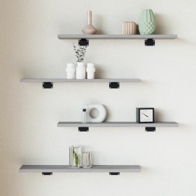 Estantes pared 4 uds madera ingeniería gris Sonoma 60x10x1,5 cm de , Estantes y estanterías - Ref: Foro24-838227, Precio: 21,...