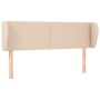 Cabecero de cuero sintético color capuchino 147x23x78/88 cm