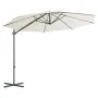 Garden umbrella with portable sand-colored base by vidaXL, Umbrellas - Ref: Foro24-276339, Price: 168,87 €, Discount: %