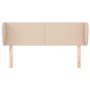 Cabecero de cuero sintético color capuchino 147x23x78/88 cm