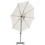 Garden umbrella with portable sand-colored base by vidaXL, Umbrellas - Ref: Foro24-276339, Price: 168,87 €, Discount: %