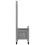 Planter with trellis and wheels solid gray fir wood by , Pots and planters - Ref: Foro24-3207645, Price: 53,46 €, Discount: %