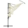 Garden umbrella with portable sand-colored base by vidaXL, Umbrellas - Ref: Foro24-276339, Price: 168,87 €, Discount: %