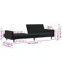 2-Sitzer-Schlafsofa aus schwarzem Samt von , Sofas - Ref: Foro24-375740, Preis: 259,18 €, Rabatt: %
