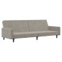 2 seater light gray velvet sofa bed by , Sofas - Ref: Foro24-375737, Price: 267,43 €, Discount: %