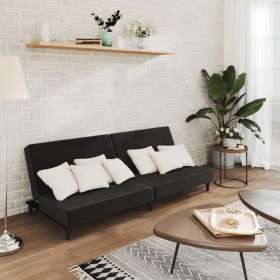 2-Sitzer-Schlafsofa aus schwarzem Samt von , Sofas - Ref: Foro24-375735, Preis: 229,90 €, Rabatt: %