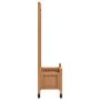 Planter with trellis and wheels solid brown fir wood by , Pots and planters - Ref: Foro24-3207647, Price: 84,74 €, Discount: %
