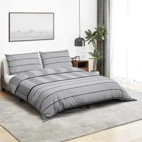 Graues Bettbezug-Set aus Baumwolle, 140 x 200 cm von , Bettbezüge - Ref: Foro24-136435, Preis: 25,39 €, Rabatt: %
