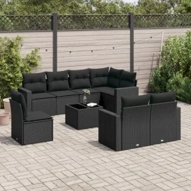 8-piece garden sofa set and black synthetic rattan cushions by , Garden sets - Ref: Foro24-3219235, Price: 621,46 €, Discount: %