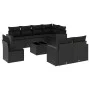 8-piece garden sofa set and black synthetic rattan cushions by , Garden sets - Ref: Foro24-3219235, Price: 620,29 €, Discount: %