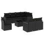 8-teiliges Gartensofa-Set und schwarze synthetische Rattankissen von , Gartensets - Ref: Foro24-3219235, Preis: 593,76 €, Rab...