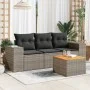4-piece garden sofa set and gray synthetic rattan cushions by , Garden sets - Ref: Foro24-3225318, Price: 264,74 €, Discount: %