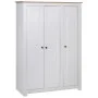 3-türiger Kleiderschrank aus Kiefernholz Panama Range weiß 118x50x171,5 cm von vidaXL, Kleiderschränke - Ref: Foro24-282663, ...
