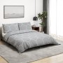 Juego de funda nórdica algodón gris 240x220 cm