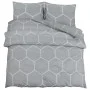 Graues Bettbezug-Set aus Baumwolle, 240 x 220 cm von , Bettbezüge - Ref: Foro24-136449, Preis: 31,23 €, Rabatt: %