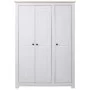 3-türiger Kleiderschrank aus Kiefernholz Panama Range weiß 118x50x171,5 cm von vidaXL, Kleiderschränke - Ref: Foro24-282663, ...