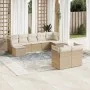 9-piece garden sofa set with beige synthetic rattan cushions by , Garden sets - Ref: Foro24-3218308, Price: 592,39 €, Discoun...