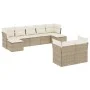 9-piece garden sofa set with beige synthetic rattan cushions by , Garden sets - Ref: Foro24-3218308, Price: 592,39 €, Discoun...
