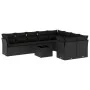 Garden sofa set 10 pieces with black synthetic rattan cushions by , Garden sets - Ref: Foro24-3218175, Price: 619,37 €, Disco...