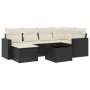 7-piece garden dining set and black synthetic rattan cushions by , Garden sets - Ref: Foro24-3219256, Price: 394,23 €, Discou...